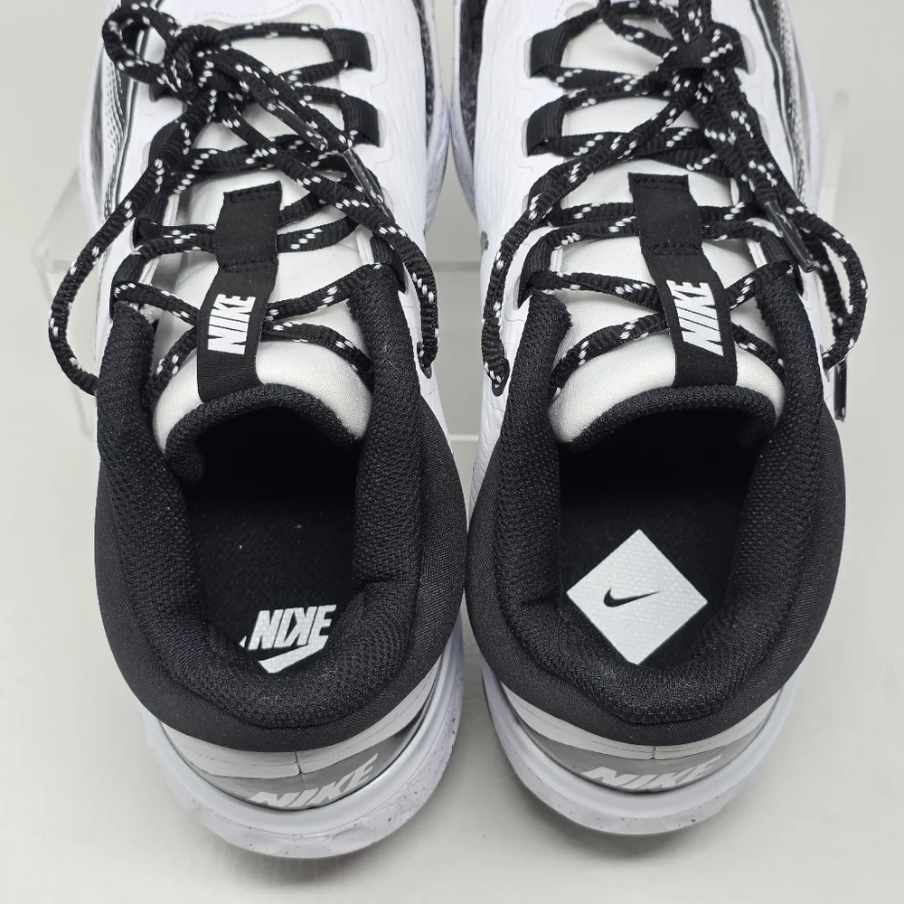 Nike Alpha Huarache Elite 4 Low Men's Size 7.5 White Metal Cleats FD2745-110 New